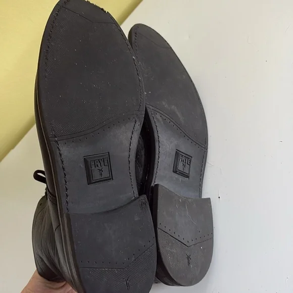 Frye Men’s Black Leather Lace-up Ankle Boots Size 10D - Picture 8 of 12